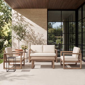 4-Piece Acacia Wood Patio Furniture Set