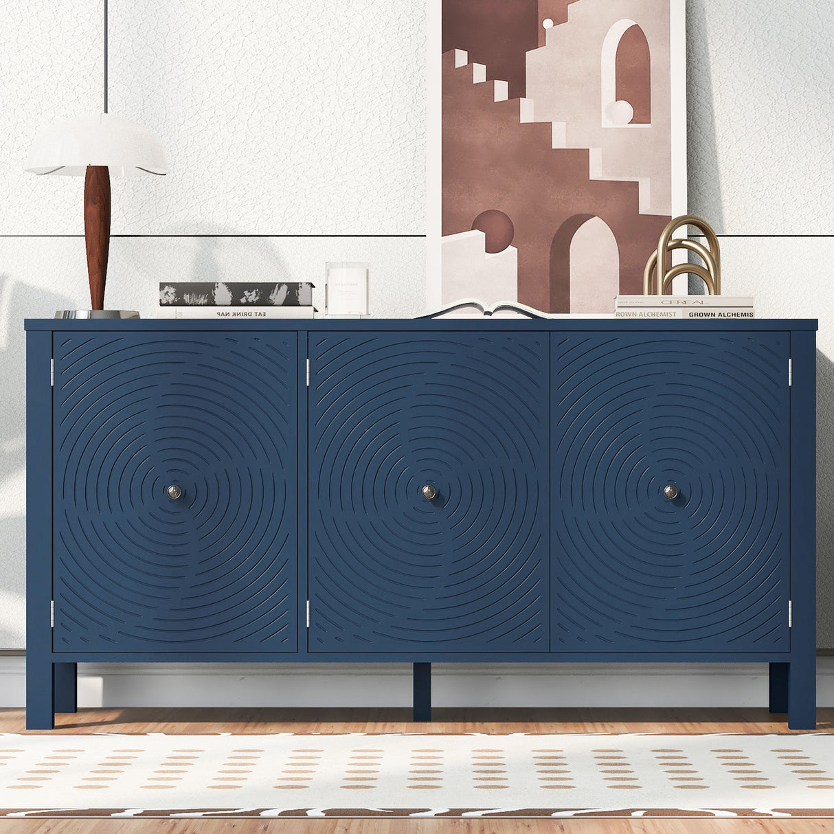 The Swirl-Pattern Three-Door Sideboard