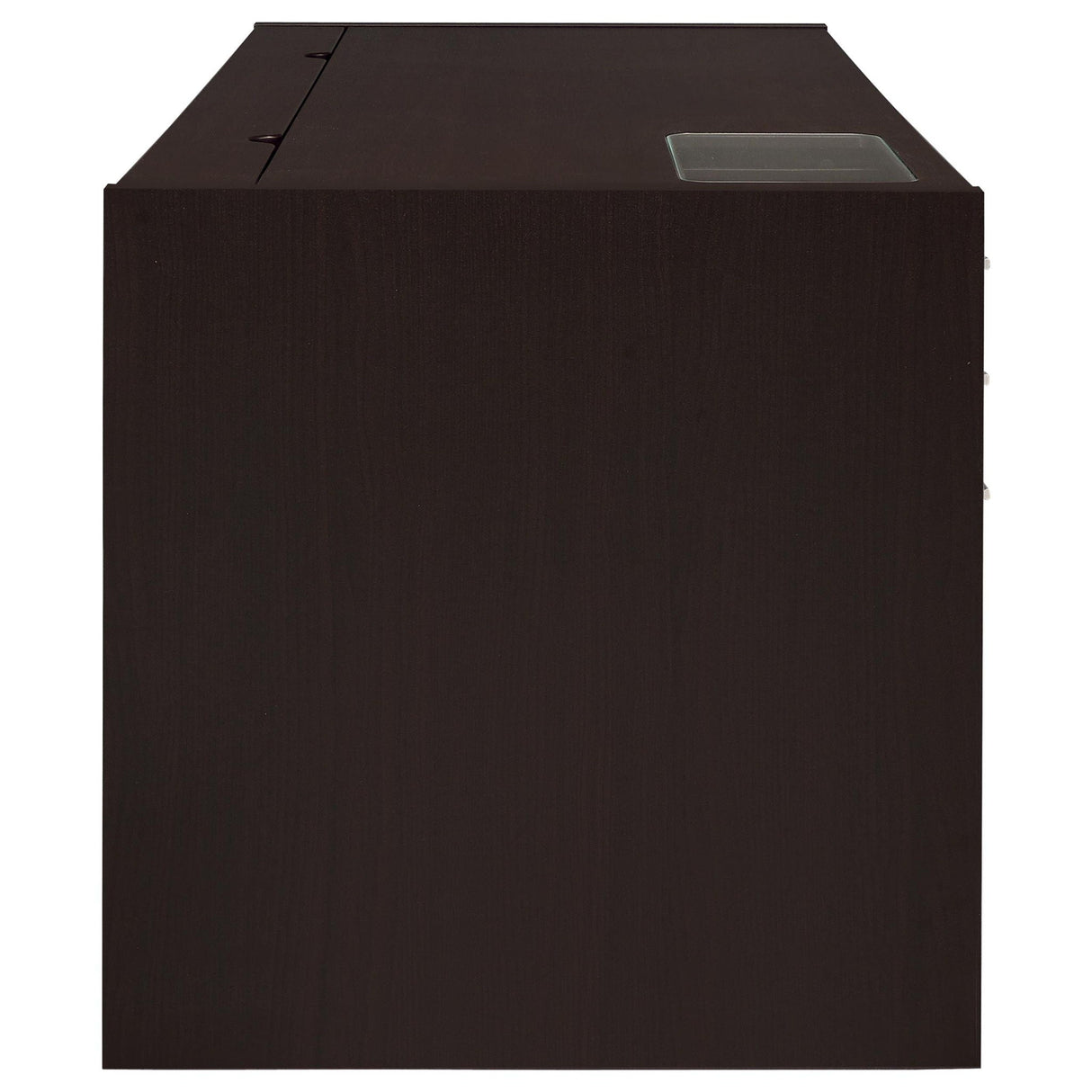 Halston - 3 Drawer Office Computer Desk With Keyboard Tray - Cappuccino