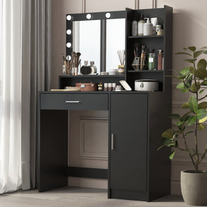 Vanity Desk with Mirror & Light