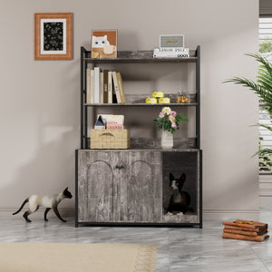 Large Cat Litter Box Enclosure With Shelf Storage