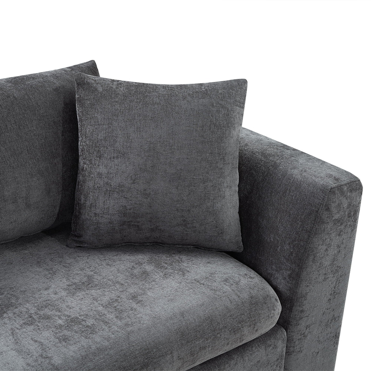 Modern L Shaped Sectional Sofa With Upholstery And Wooden Storage