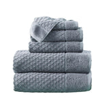 Cotton diamond waffle weave bath towel set - grayson collection