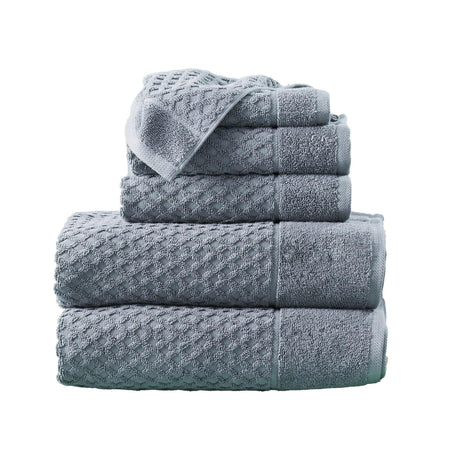 Cotton diamond waffle weave bath towel set - grayson collection