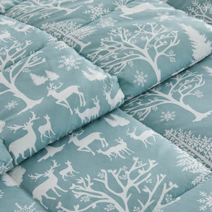 Reversible Christmas Comforter and Sham Set - Holiday / Lodge Odette Collection