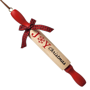Wood Rolling Pin Ornament - Christmas Joy