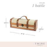 1-bottle vintage striped trunk wine box by twine®