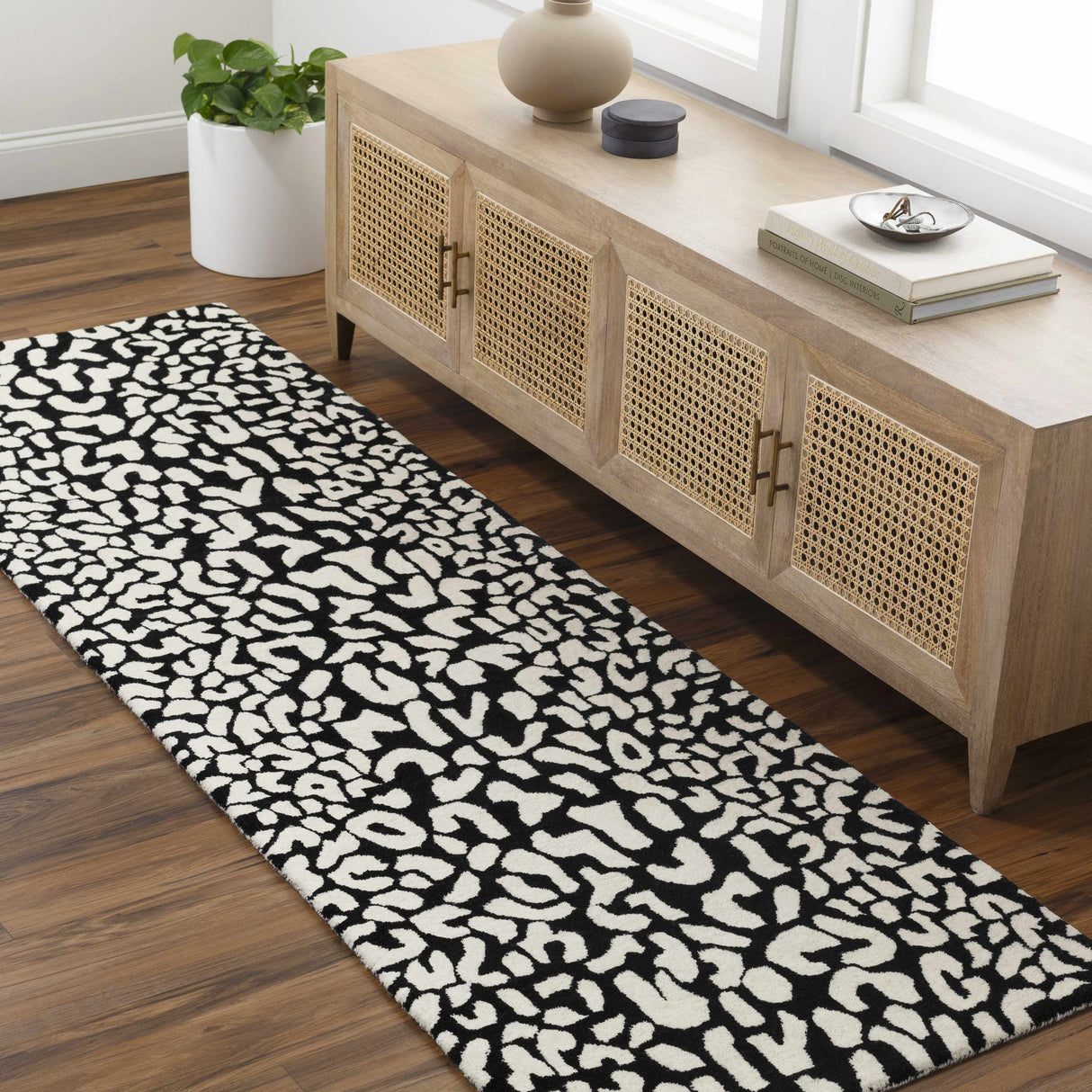 Akeem Leopard Print Area Rug - Clearance