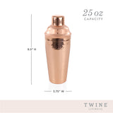 Hammered copper cocktail shaker by twine®