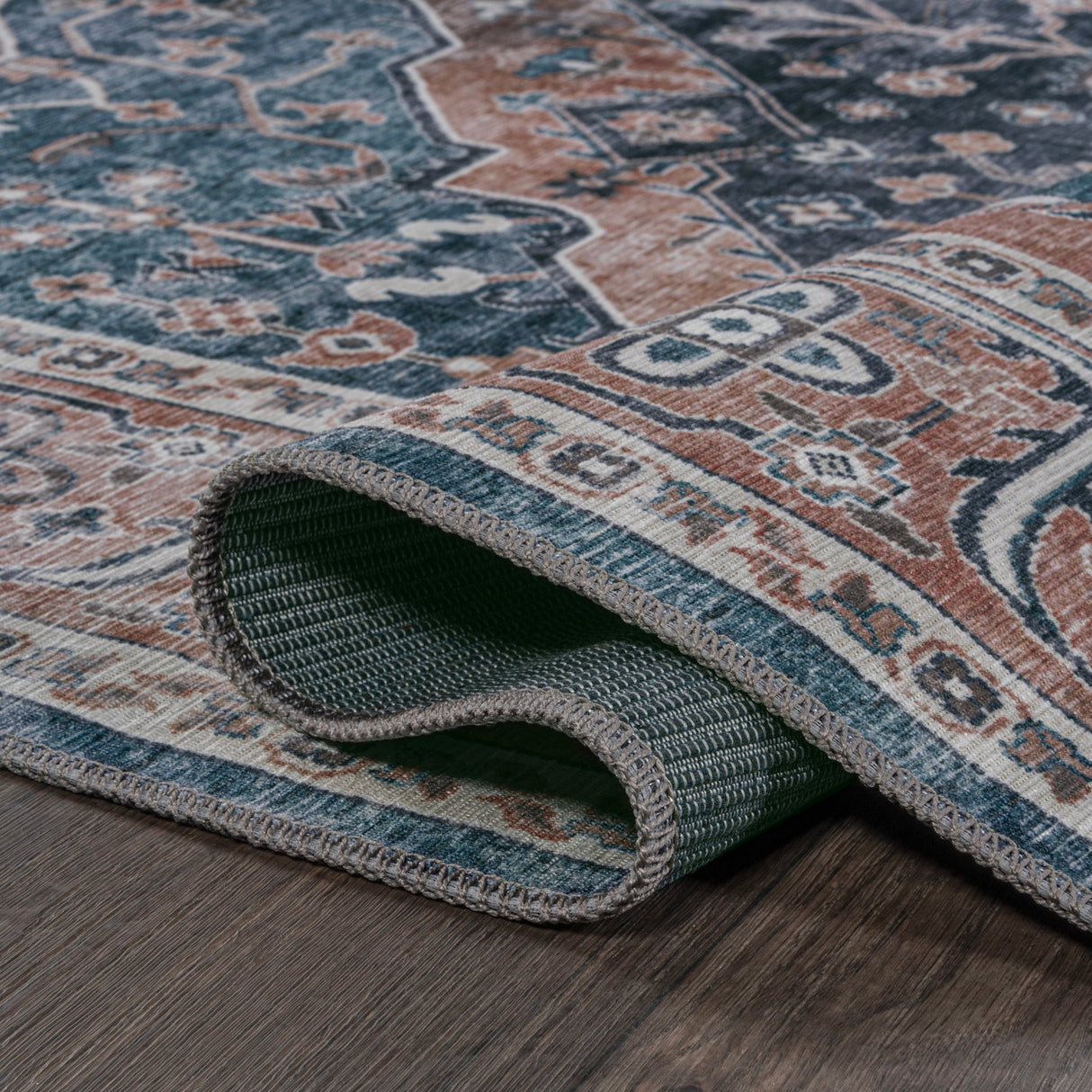 Alacati Ogee Medallion Machine - Washable Area Rug - Tuesday Morning - Area Rugs