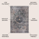Alacati Ogee Medallion Machine - Washable Area Rug - Tuesday Morning - Area Rugs