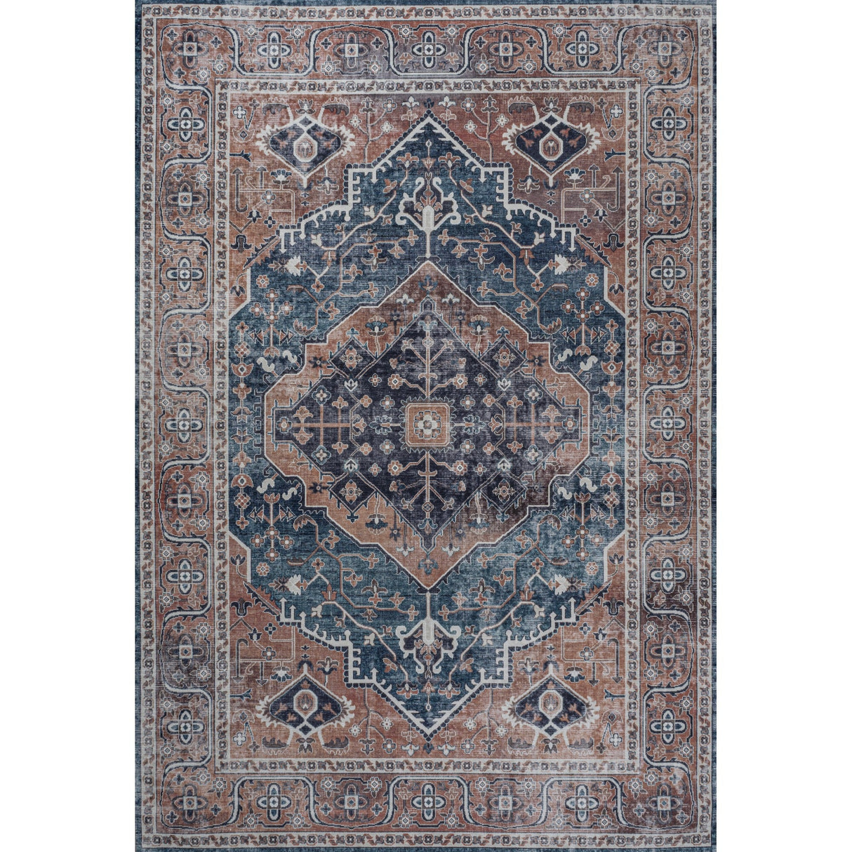 Alacati Ogee Medallion Machine - Washable Area Rug - Tuesday Morning - Area Rugs