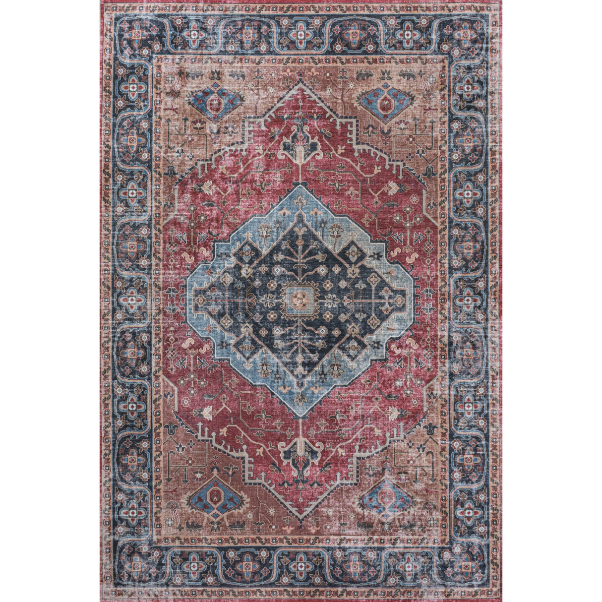 Alacati Ogee Medallion Machine - Washable Area Rug - Tuesday Morning - Area Rugs