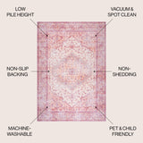 Alacati Ogee Medallion Machine - Washable Area Rug - Tuesday Morning - Area Rugs