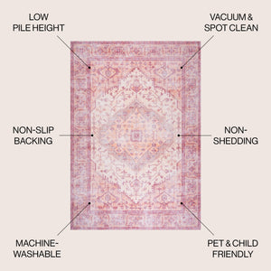Alacati Ogee Medallion Machine - Washable Area Rug - Tuesday Morning - Area Rugs