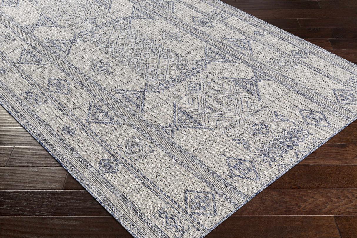 Malamig Gray & Blue Area Rug - Clearance