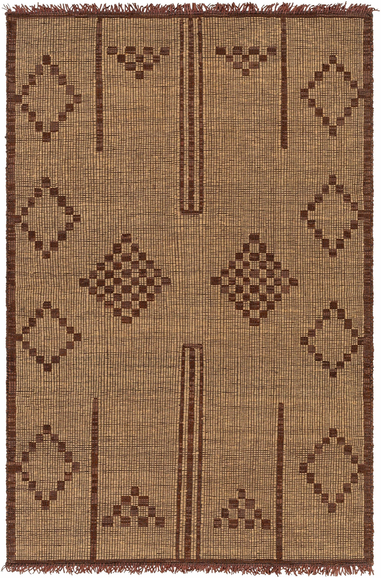 Almis Jute & Leather Rug - Clearance