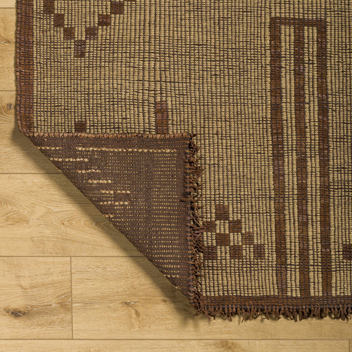 Almis Jute & Leather Rug - Clearance