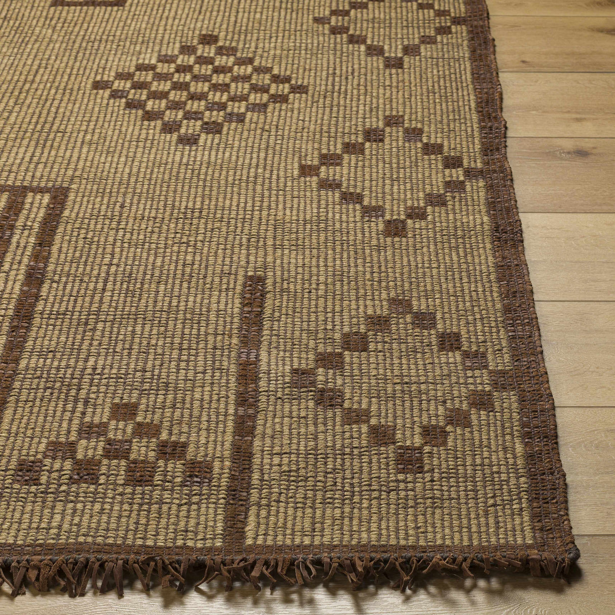 Almis Jute & Leather Rug - Clearance
