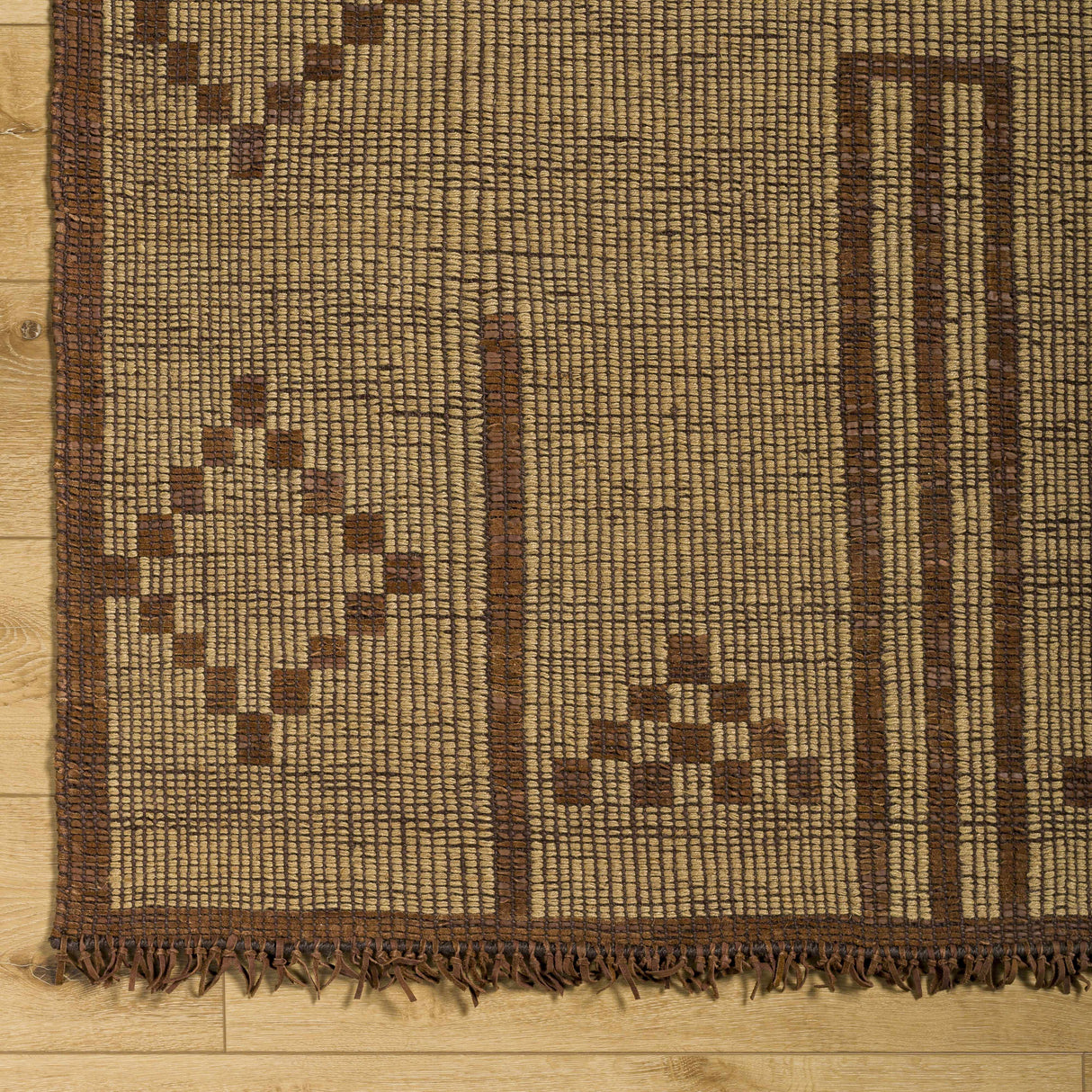 Almis Jute & Leather Rug - Clearance