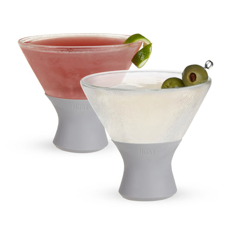 Martini FREEZE™ Cooling Cups – Set of 2 Insulated Stemless Martini Glasses (9 oz)