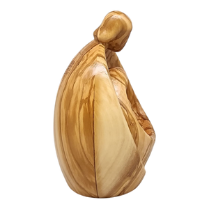 Modern Style Holy Family Carved Nativity - Olive Wood - 6.75 Inch