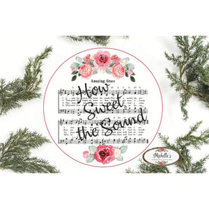 Amazing Grace Roses on White Sign