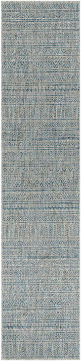 Novato Aqua All Over Pattern Performance Rug