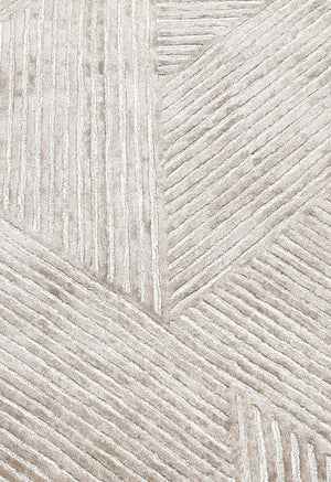 Amber Modern Geometrical Beige Hand Tufted Wool Rug