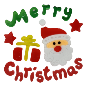 Window Gel Clings - Santa - Merry Christmas