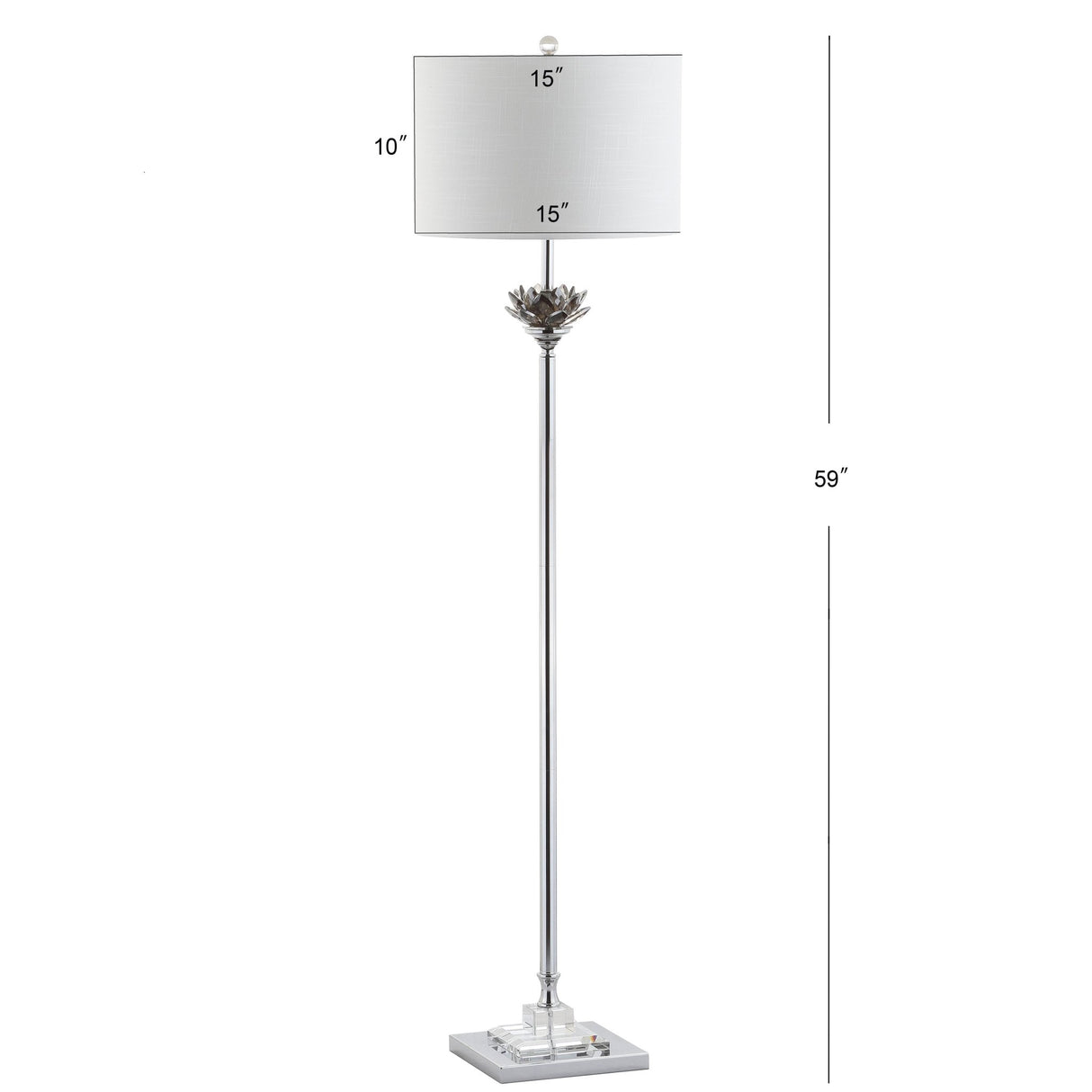 Amelia crystal / metal led floor lamp - Tuesday Morning - Floor Lamps