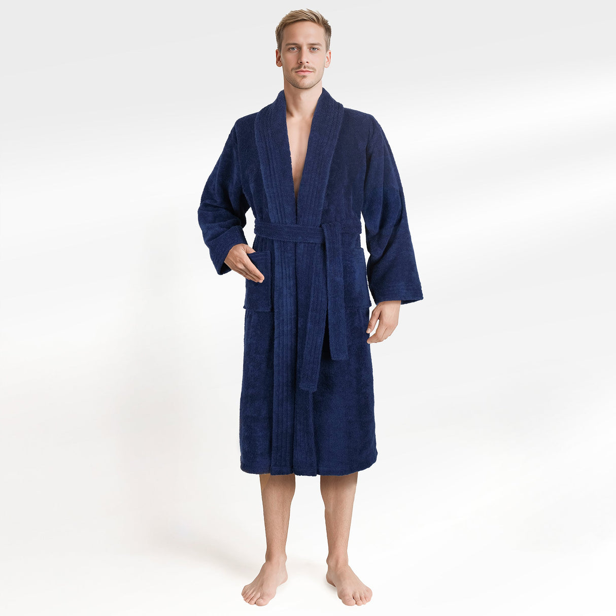 American Soft Linen Luxury Men’s 100% Cotton Turkish Bathrobe – Quick Dry, Soft, Absorbent & Lightweight