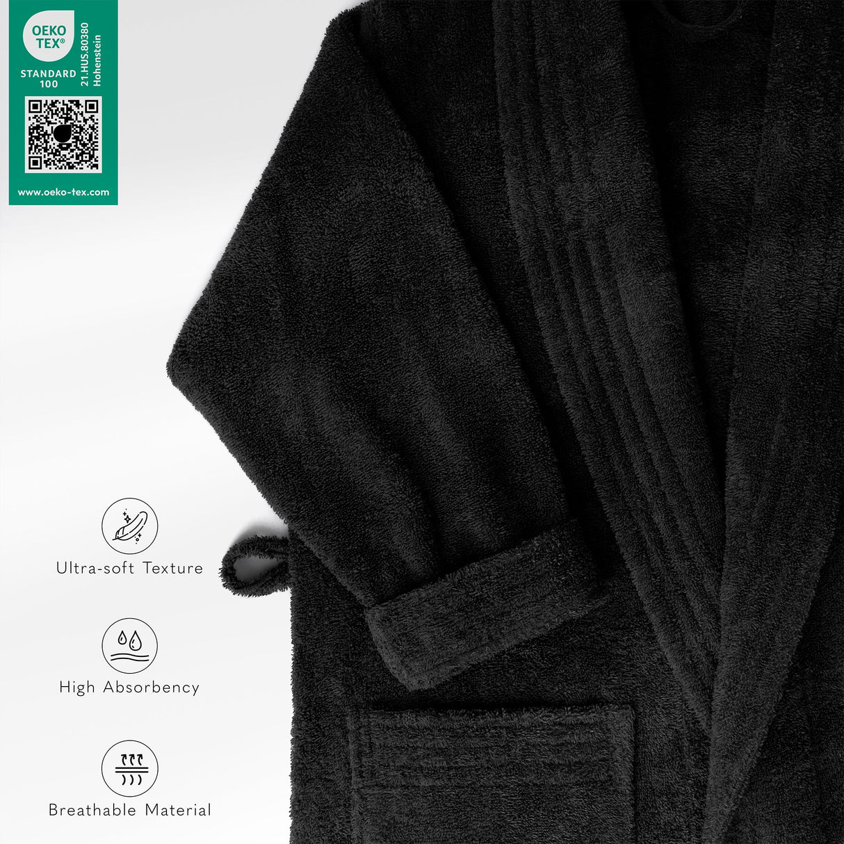 American Soft Linen Luxury Men’s 100% Cotton Turkish Bathrobe – Quick Dry, Soft, Absorbent & Lightweight