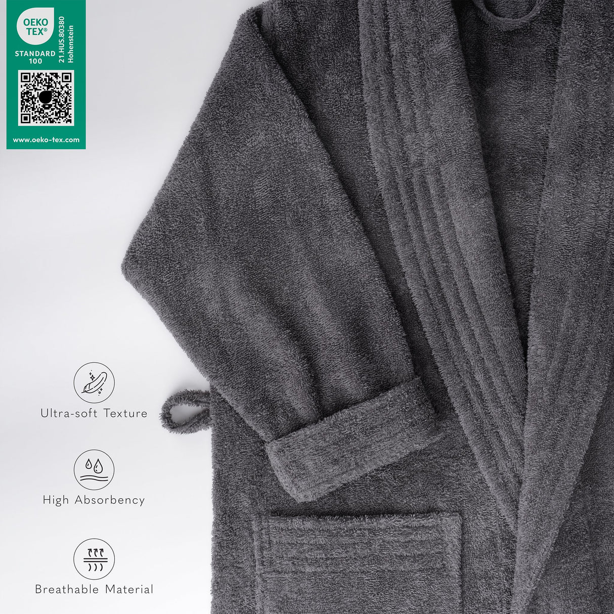 American Soft Linen Luxury Men’s 100% Cotton Turkish Bathrobe – Quick Dry, Soft, Absorbent & Lightweight