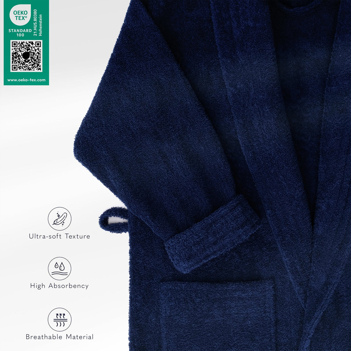 American Soft Linen Luxury Men’s 100% Cotton Turkish Bathrobe – Quick Dry, Soft, Absorbent & Lightweight