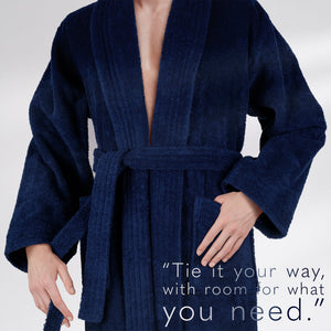 American Soft Linen Luxury Men’s 100% Cotton Turkish Bathrobe – Quick Dry, Soft, Absorbent & Lightweight