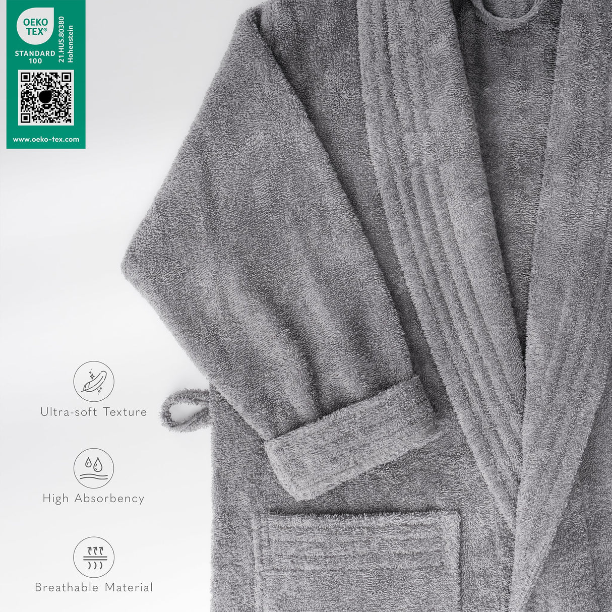 American Soft Linen Luxury Men’s 100% Cotton Turkish Bathrobe – Quick Dry, Soft, Absorbent & Lightweight
