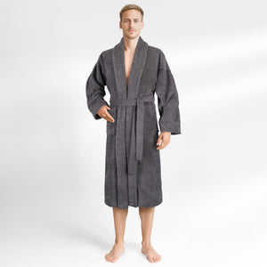American Soft Linen Luxury Men’s 100% Cotton Turkish Bathrobe – Quick Dry, Soft, Absorbent & Lightweight