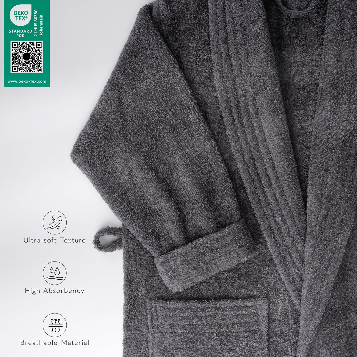 American Soft Linen Luxury Men’s 100% Cotton Turkish Bathrobe – Quick Dry, Soft, Absorbent & Lightweight