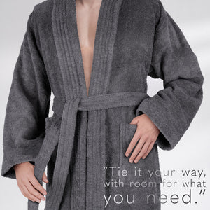 American Soft Linen Luxury Men’s 100% Cotton Turkish Bathrobe – Quick Dry, Soft, Absorbent & Lightweight