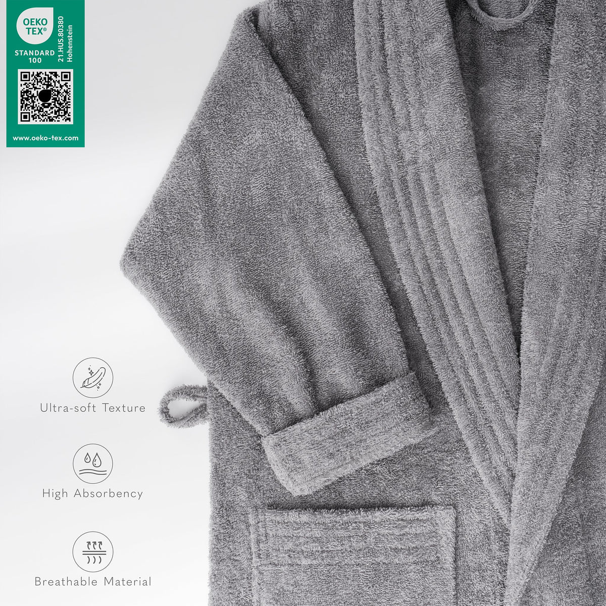 American Soft Linen Luxury Men’s 100% Cotton Turkish Bathrobe – Quick Dry, Soft, Absorbent & Lightweight