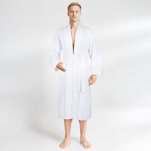 American Soft Linen Luxury Men’s 100% Cotton Turkish Bathrobe – Quick Dry, Soft, Absorbent & Lightweight