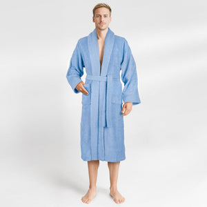 American Soft Linen Luxury Men’s 100% Cotton Turkish Bathrobe – Quick Dry, Soft, Absorbent & Lightweight