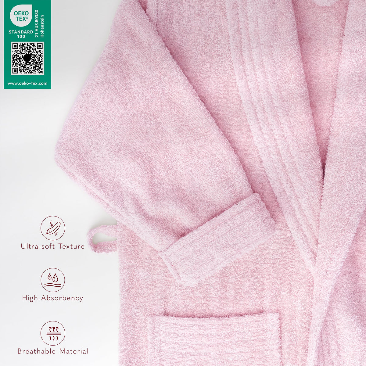 American Soft Linen Luxury Women’s 100% Cotton Turkish Bathrobe – Quick Dry, Soft, Absorbent & Lightweight