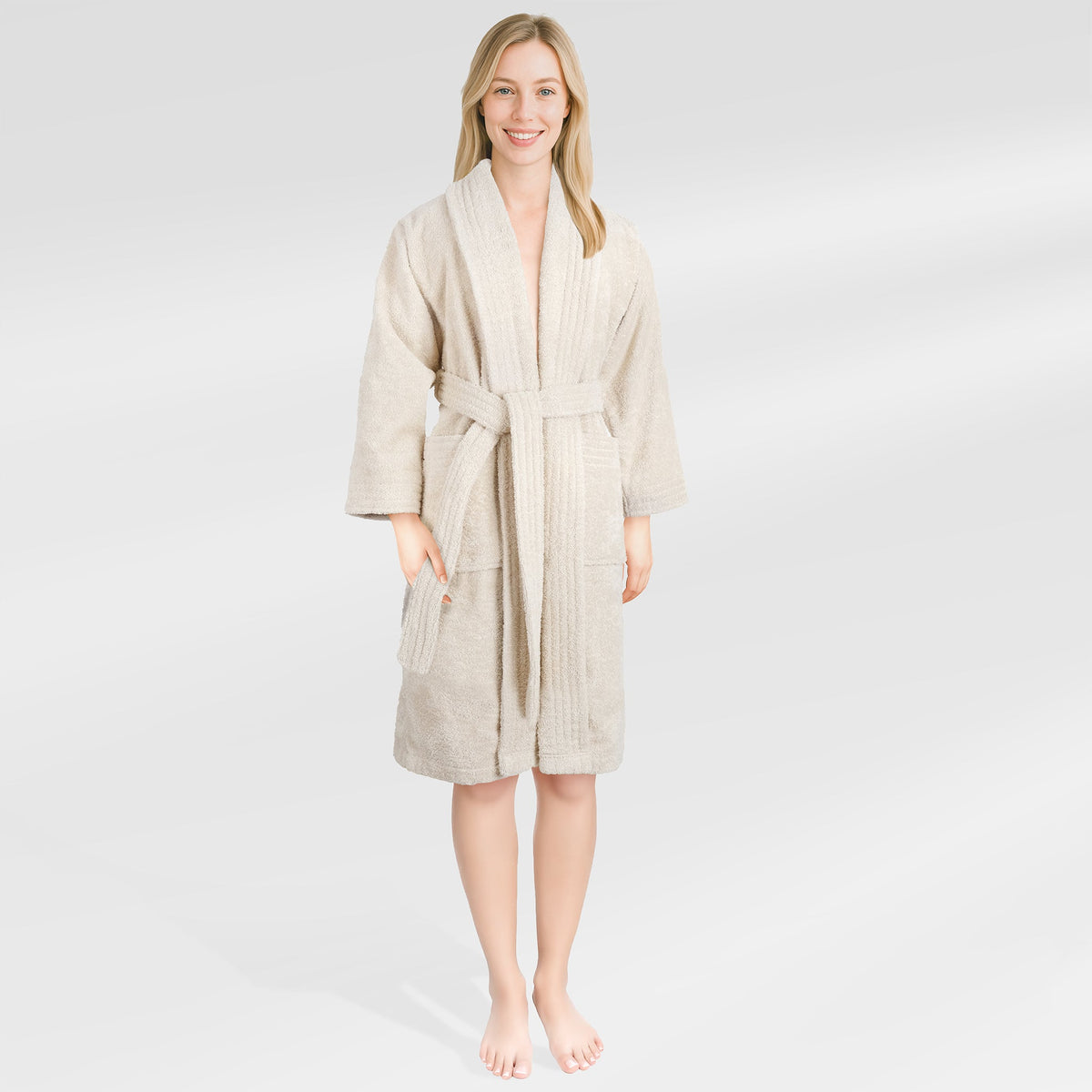 American Soft Linen Luxury Women’s 100% Cotton Turkish Bathrobe – Quick Dry, Soft, Absorbent & Lightweight