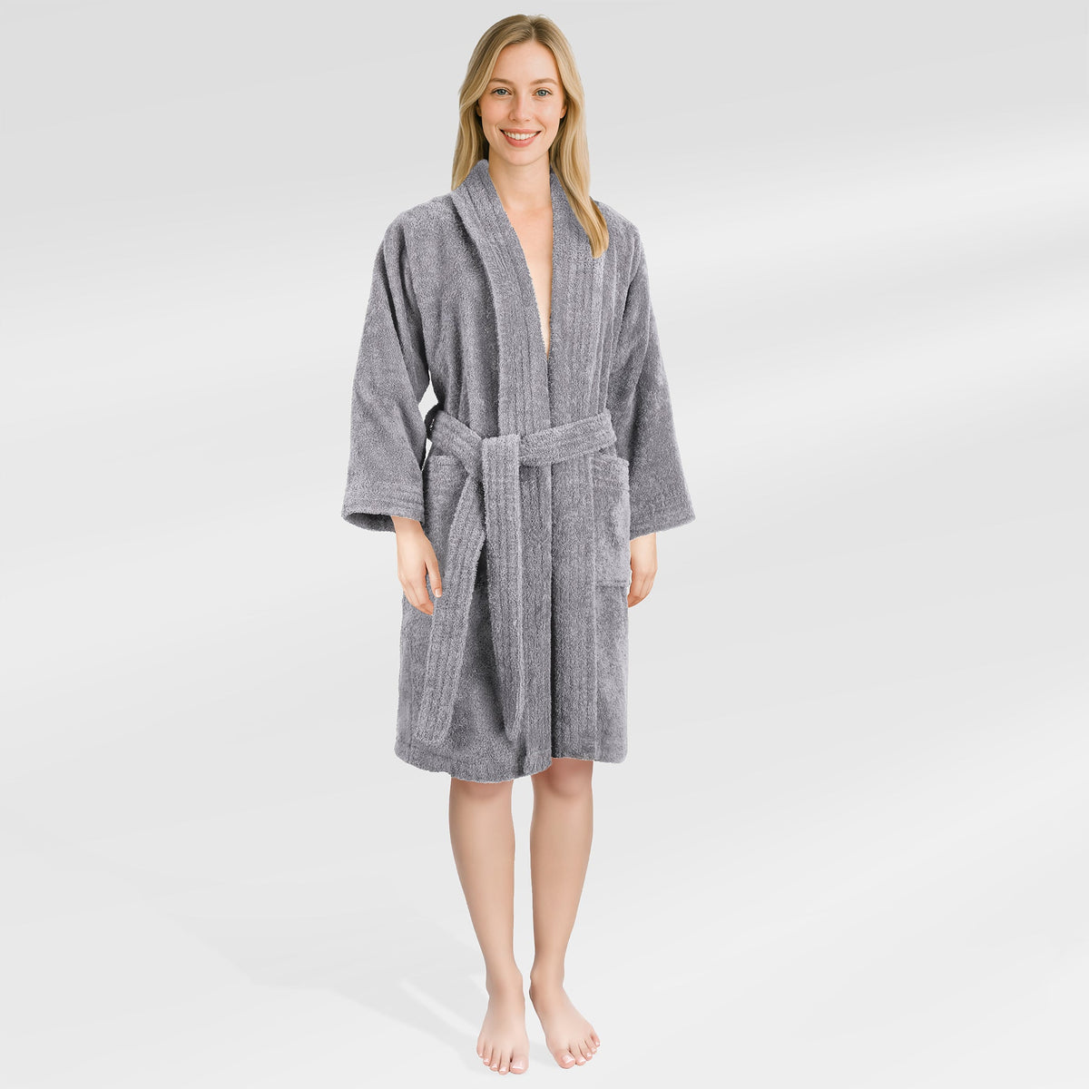 American Soft Linen Luxury Women’s 100% Cotton Turkish Bathrobe – Quick Dry, Soft, Absorbent & Lightweight