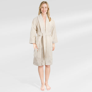 American Soft Linen Luxury Women’s 100% Cotton Turkish Bathrobe – Quick Dry, Soft, Absorbent & Lightweight