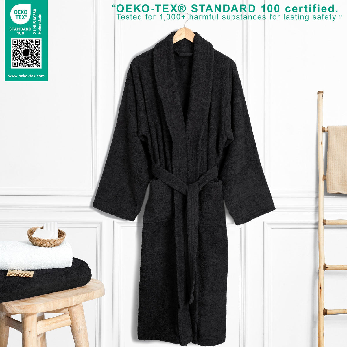 American Soft Linen Luxury Men’s Robe – 100% Cotton, Quick Dry, Turkish Bathrobe for Wholesale