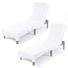 American Soft Linen 2 Pack Chaise Lounge Covers with Pocket, 86" x 32" Oversized Beach and Pool Lounge Chair Towels