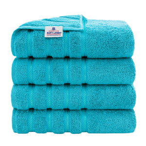 American Soft Linen 100% Cotton Turkish Towels for Bathroom, 4 Pack Bath Towel Set,  Super Soft, Extra Large Bath Towels